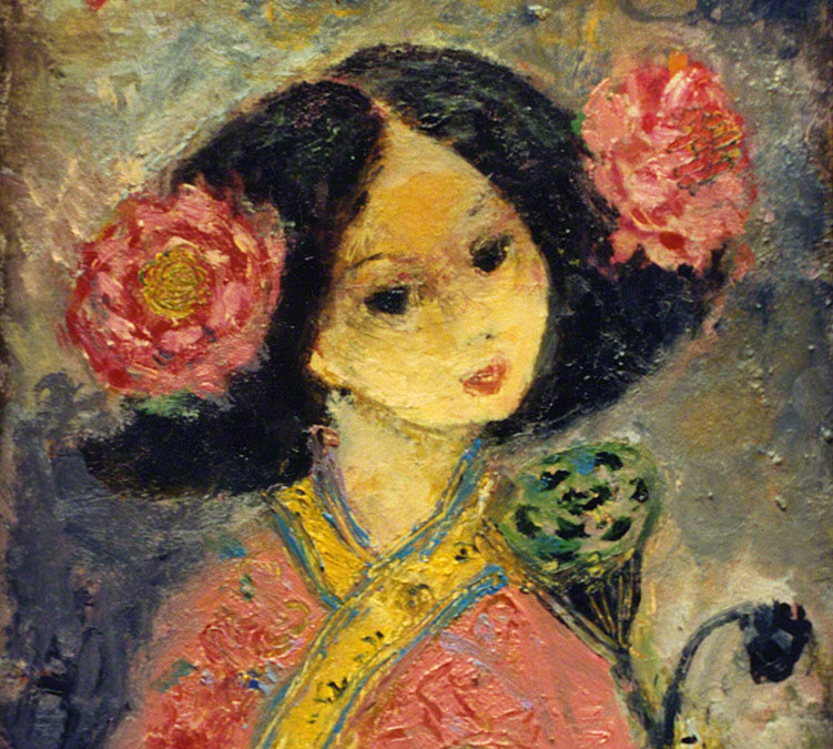 Chinese Girl with Lotus