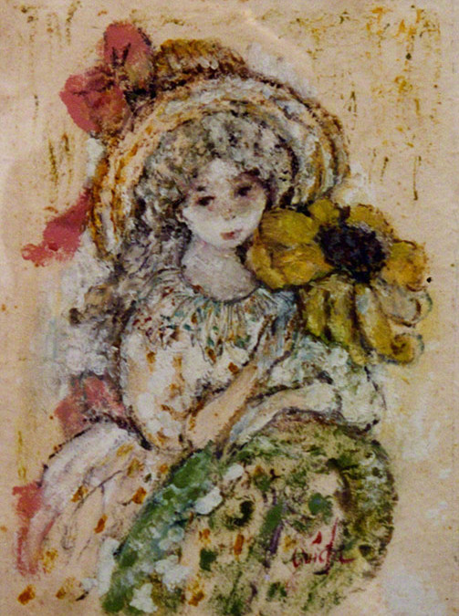 Girl with Sunflower